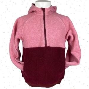 Outdoor Voices Megafleece Maroon Pink Colorblock Gorpcore Zip Fleece Jacket XS